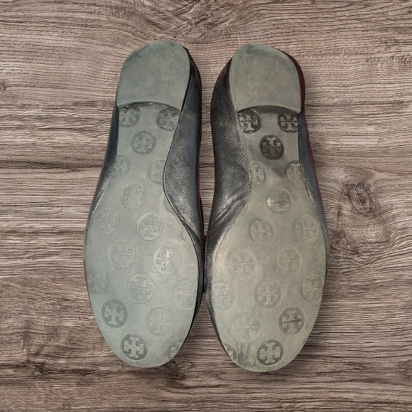 Tory Burch Black Leather MINNIE TRAVEL BALLET - Picture 5 of 5